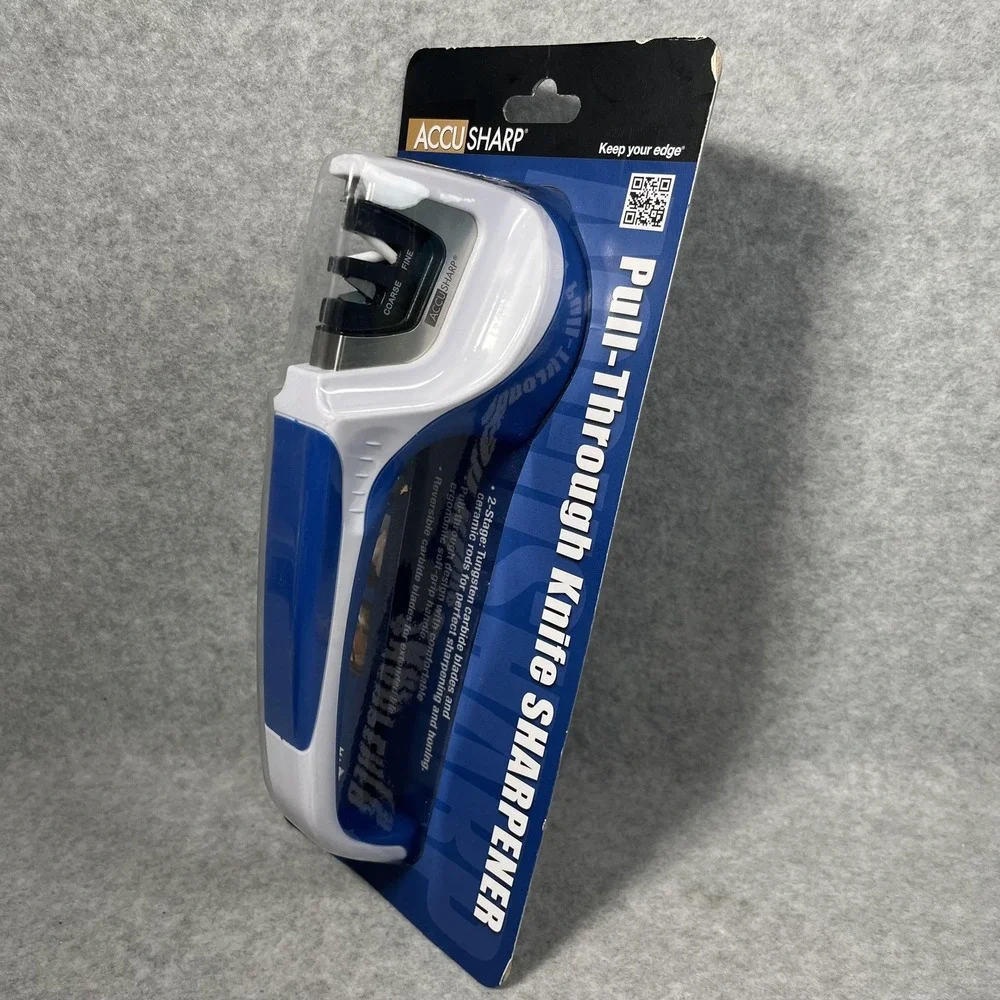 AccuSharp 2-Stage Knife Sharpener Pull-Through‎ Coarse Fine Blades Kitchen Chef